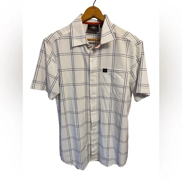 Harley Davidson Men's Block Letter Windowpane Shirt Size Medium - Picture 1 of 3